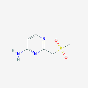 molecular formula C6H9N3O2S B1422220 2-((Methylsulfonyl)methyl)pyrimidin-4-amine CAS No. 1248236-11-4