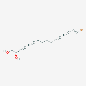molecular formula C16H15BrO2 B14222252 (2S)-16-Bromohexadec-15-ene-3,5,11,13-tetrayne-1,2-diol CAS No. 828270-19-5