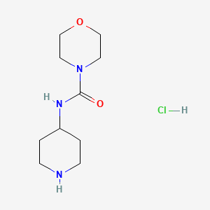 molecular formula C10H20ClN3O2 B1422226 N-(Piperidin-4-yl)morpholine-4-carboxamide hydrochloride CAS No. 1233955-08-2