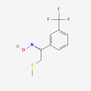 molecular formula C10H10F3NOS B14222274 N-{2-(Methylsulfanyl)-1-[3-(trifluoromethyl)phenyl]ethylidene}hydroxylamine CAS No. 823181-74-4