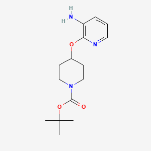 molecular formula C15H23N3O3 B1422228 tert-Butyl 4-(3-aminopyridin-2-yloxy)piperidine-1-carboxylate CAS No. 1286272-96-5