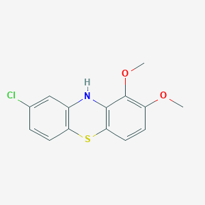 molecular formula C14H12ClNO2S B14222281 8-Chloro-1,2-dimethoxy-10H-phenothiazine CAS No. 823802-40-0
