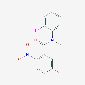 molecular formula C14H10FIN2O3 B14222293 Benzamide, 5-fluoro-N-(2-iodophenyl)-N-methyl-2-nitro- CAS No. 826991-69-9