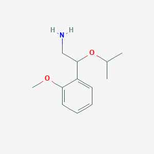 molecular formula C12H19NO2 B1422231 2-(2-Methoxyphenyl)-2-(propan-2-yloxy)ethan-1-amine CAS No. 1247681-65-7