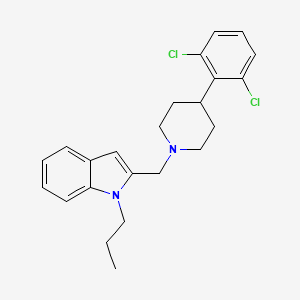 molecular formula C23H26Cl2N2 B14222329 2-{[4-(2,6-Dichlorophenyl)piperidin-1-yl]methyl}-1-propyl-1H-indole CAS No. 827016-81-9