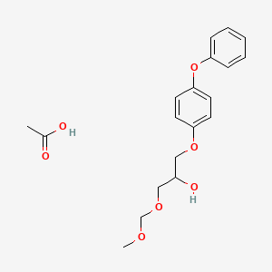 molecular formula C19H24O7 B14222330 Acetic acid;1-(methoxymethoxy)-3-(4-phenoxyphenoxy)propan-2-ol CAS No. 823221-78-9