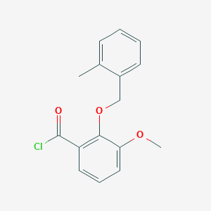molecular formula C16H15ClO3 B1422237 3-Methoxy-2-[(2-methylbenzyl)oxy]benzoyl chloride CAS No. 1160250-32-7