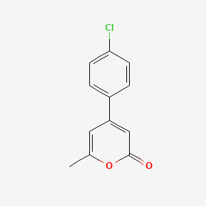 molecular formula C12H9ClO2 B14222376 4-(4-Chlorophenyl)-6-methyl-2H-pyran-2-one CAS No. 515877-13-1