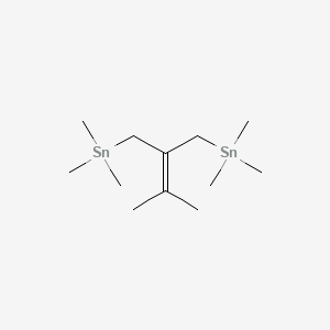 molecular formula C12H28Sn2 B14222409 Trimethyl-[3-methyl-2-(trimethylstannylmethyl)but-2-enyl]stannane CAS No. 826990-14-1