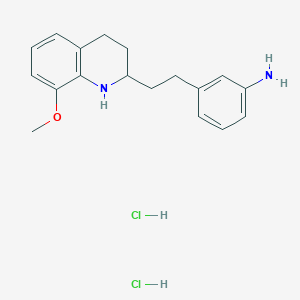 (3-[2-(8-Methoxy-1,2,3,4-tetrahydroquinolin-2-yl)ethyl]phenyl)amine dihydrochloride