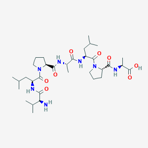 molecular formula C33H57N7O8 B14222431 L-Alanine, L-valyl-L-leucyl-L-prolyl-L-alanyl-L-leucyl-L-prolyl- CAS No. 503844-18-6