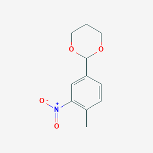 molecular formula C11H13NO4 B1422245 2-(4-Methyl-3-nitrophenyl)-1,3-dioxane CAS No. 1212060-78-0
