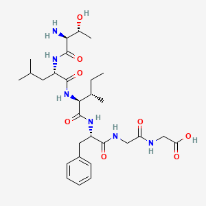 molecular formula C29H46N6O8 B14222513 Glycine, L-threonyl-L-leucyl-L-isoleucyl-L-phenylalanylglycyl- CAS No. 574749-96-5