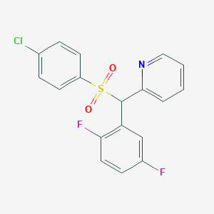 molecular formula C18H12ClF2NO2S B14222529 2-[(4-Chlorobenzene-1-sulfonyl)(2,5-difluorophenyl)methyl]pyridine CAS No. 558462-78-5