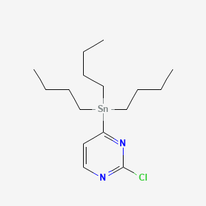 molecular formula C16H29ClN2Sn B1422256 2-Chloro-4-(tributylstannyl)pyrimidine CAS No. 446286-25-5