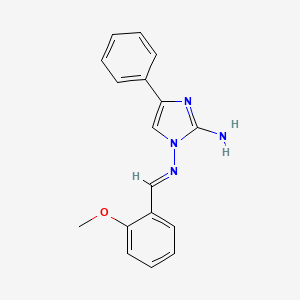 N1-[(1E)-(2-Methoxyphenyl)methylene]-4-phenyl-1H-imidazole-1,2-diamine