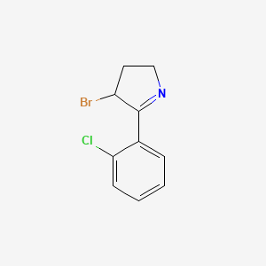 molecular formula C10H9BrClN B14222622 4-Bromo-5-(2-chlorophenyl)-3,4-dihydro-2H-pyrrole CAS No. 823188-37-0