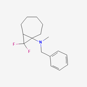 molecular formula C16H21F2N B14222640 N-Benzyl-8,8-difluoro-N-methylbicyclo[5.1.0]octan-1-amine CAS No. 823178-51-4