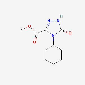 molecular formula C10H15N3O3 B1422266 methyl 4-cyclohexyl-5-oxo-4,5-dihydro-1H-1,2,4-triazole-3-carboxylate CAS No. 1212059-41-0