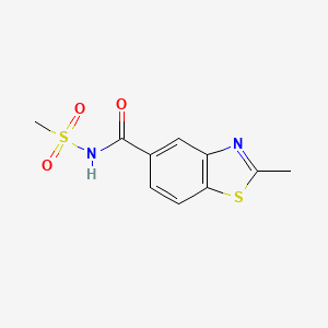 molecular formula C10H10N2O3S2 B14222681 N-(Methanesulfonyl)-2-methyl-1,3-benzothiazole-5-carboxamide CAS No. 573983-09-2