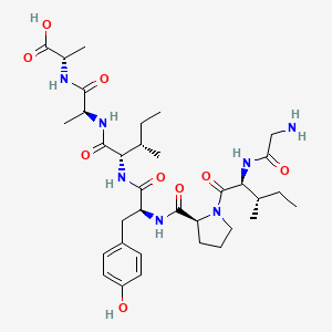 molecular formula C34H53N7O9 B14222692 Glycyl-L-isoleucyl-L-prolyl-L-tyrosyl-L-isoleucyl-L-alanyl-L-alanine CAS No. 500782-40-1