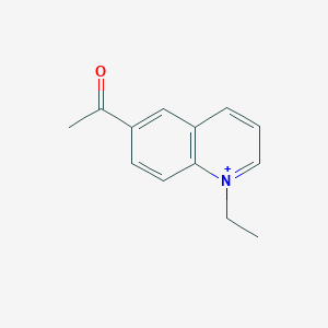 molecular formula C13H14NO+ B14222707 6-Acetyl-1-ethylquinolin-1-ium CAS No. 503854-82-8