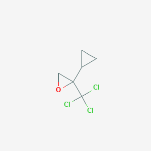 molecular formula C6H7Cl3O B1422271 2-Cyclopropyl-2-(trichloromethyl)oxirane CAS No. 117186-16-0