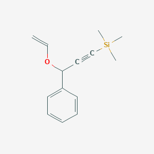 molecular formula C14H18OSi B14222762 [3-(Ethenyloxy)-3-phenylprop-1-yn-1-yl](trimethyl)silane CAS No. 825628-45-3