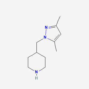 4-[(3,5-dimethyl-1H-pyrazol-1-yl)methyl]piperidine