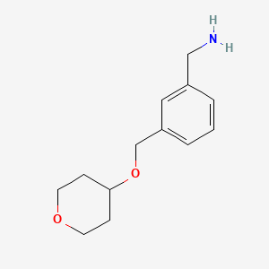 {3-[(Oxan-4-yloxy)methyl]phenyl}methanamine