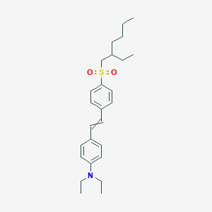 molecular formula C26H37NO2S B14222880 N,N-Diethyl-4-{2-[4-(2-ethylhexane-1-sulfonyl)phenyl]ethenyl}aniline CAS No. 632358-52-2