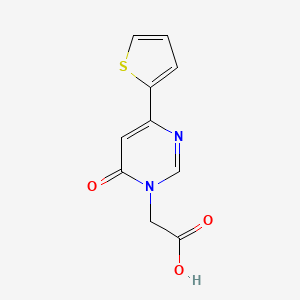 2-(6-oxo-4-(thiophen-2-yl)pyrimidin-1(6H)-yl)acetic acid