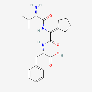 molecular formula C21H29N3O4 B14222957 N-[Cyclopentylidene(L-valylamino)acetyl]-L-phenylalanine CAS No. 824956-53-8