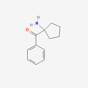 molecular formula C12H15NO B14222967 Methanone, (1-aminocyclopentyl)phenyl- CAS No. 500168-22-9