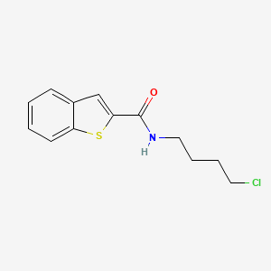 molecular formula C13H14ClNOS B14223034 N-(4-Chlorobutyl)-1-benzothiophene-2-carboxamide CAS No. 502710-25-0