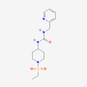 molecular formula C14H22N4O3S B1422304 3-[1-(Ethanesulfonyl)piperidin-4-yl]-1-(pyridin-2-ylmethyl)urea CAS No. 1240528-70-4