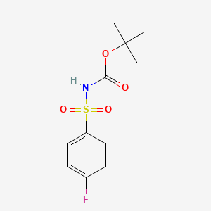 molecular formula C11H14FNO4S B14223044 tert-Butyl (4-fluorobenzene-1-sulfonyl)carbamate CAS No. 501682-72-0
