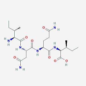 molecular formula C21H38N6O7 B14223046 L-Isoleucyl-L-asparaginyl-L-glutaminyl-L-isoleucine CAS No. 830320-53-1