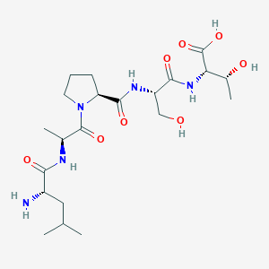 molecular formula C21H37N5O8 B14223054 L-Leucyl-L-alanyl-L-prolyl-L-seryl-L-threonine CAS No. 823233-50-7