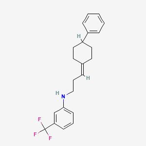 molecular formula C22H24F3N B14223074 N-[3-(4-Phenylcyclohexylidene)propyl]-3-(trifluoromethyl)aniline CAS No. 501078-10-0