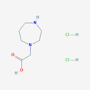 molecular formula C7H16Cl2N2O2 B1422313 2-(1,4-Diazepan-1-yl)acetic acid dihydrochloride CAS No. 1240528-26-0