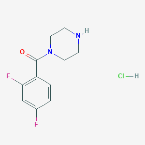 molecular formula C11H13ClF2N2O B1422317 1-(2,4-Difluorobenzoyl)piperazine hydrochloride CAS No. 1065586-37-9