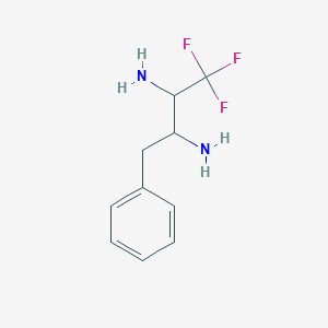 molecular formula C10H13F3N2 B1422318 1,1,1-Trifluoro-4-phenylbutane-2,3-diamine CAS No. 1240529-39-8