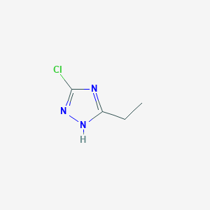 molecular formula C4H6ClN3 B1422319 3-chloro-5-ethyl-1H-1,2,4-triazole CAS No. 39908-97-9