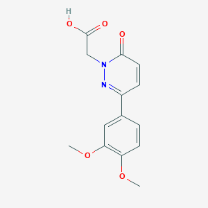 molecular formula C14H14N2O5 B1422321 [3-(3,4-dimethoxyphenyl)-6-oxopyridazin-1(6H)-yl]acetic acid CAS No. 1219578-35-4