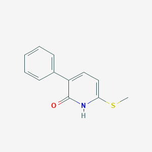 molecular formula C12H11NOS B14223219 6-methylsulfanyl-3-phenyl-1H-pyridin-2-one CAS No. 828276-44-4