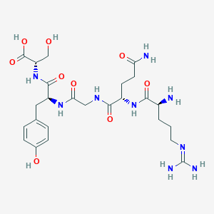 molecular formula C25H39N9O9 B14223224 N~5~-(Diaminomethylidene)-L-ornithyl-L-glutaminylglycyl-L-tyrosyl-L-serine CAS No. 624720-77-0