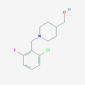 molecular formula C13H17ClFNO B1422326 [1-(2-Chloro-6-fluoro-benzyl)-piperidin-4-yl]-methanol CAS No. 1241009-43-7