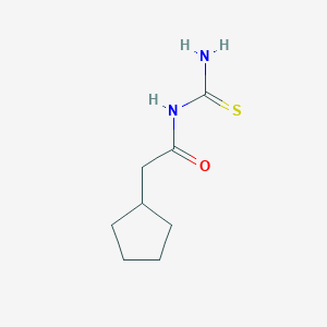 molecular formula C8H14N2OS B14223300 N-Carbamothioyl-2-cyclopentylacetamide CAS No. 572923-99-0