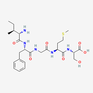 molecular formula C25H39N5O7S B14223376 L-Isoleucyl-L-phenylalanylglycyl-L-methionyl-L-serine CAS No. 825595-59-3